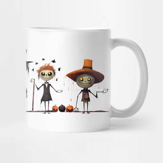 Spooky Halloween Scarecrow Family by DivShot 